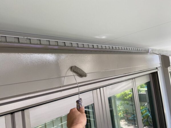 藤沢市　F様邸 屋根・付帯部塗装・バルコニー防水工事-施工中画像