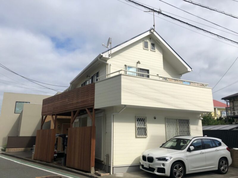 藤沢市　I様邸 外壁・屋根塗装・バルコニー防水・ウッドデッキ新設工事