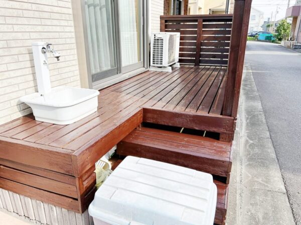 藤沢市 K様邸 外壁・屋根・付帯部・ウッドデッキ塗装・バルコニー防水工事-施工事例