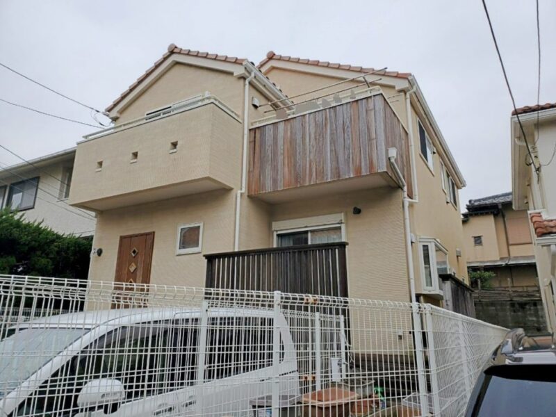 藤沢市 Ｙ様邸 外壁・付帯部塗装・バルコニー防水工事-施工前
