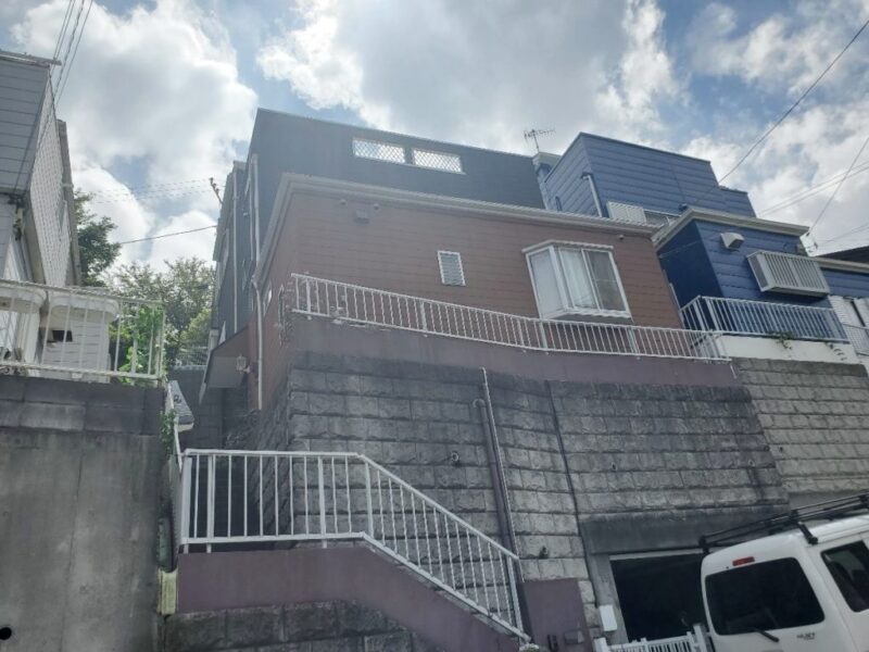 藤沢市 Ａ様邸 外壁・付帯部塗装・バルコニー防水・屋根カバー工事-施工前
