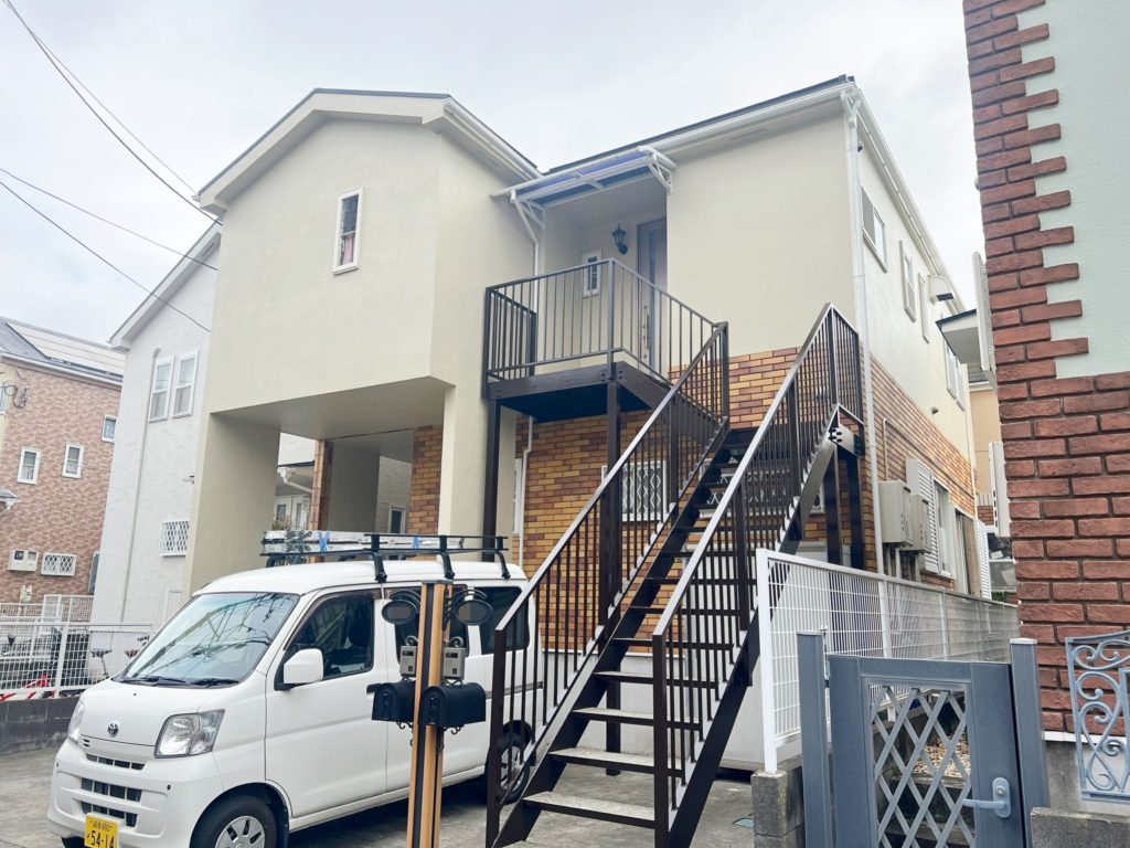 藤沢市 Ｔ様邸 外壁・付帯部・鉄骨階段塗装工事