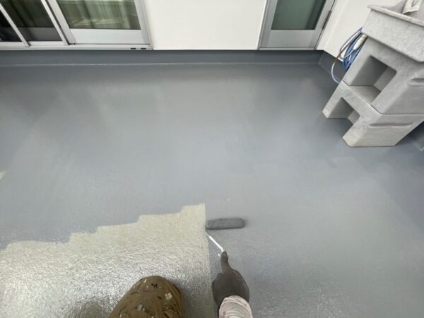 藤沢市 Ｔ様邸 外壁・付帯部塗装・バルコニー防水工事-施工中