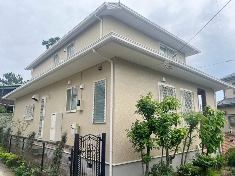 藤沢市 Ｆ様邸 外壁・屋根・付帯部塗装・幕板板金工事-施工事例